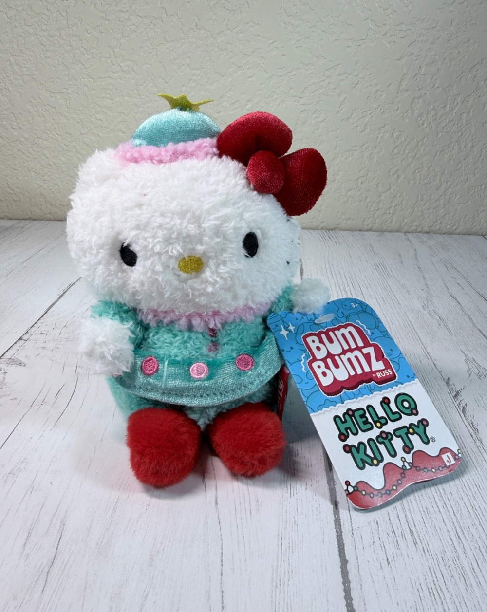 Hello Kitty Sanrio Bum Bums Plush Christmas Tree NEW Tags Holiday Stocking